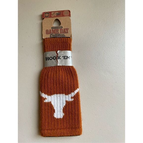 University of Texas Longhorns Knit Bottle Koozie Insulate Beverage NWT - Picture 3 of 4